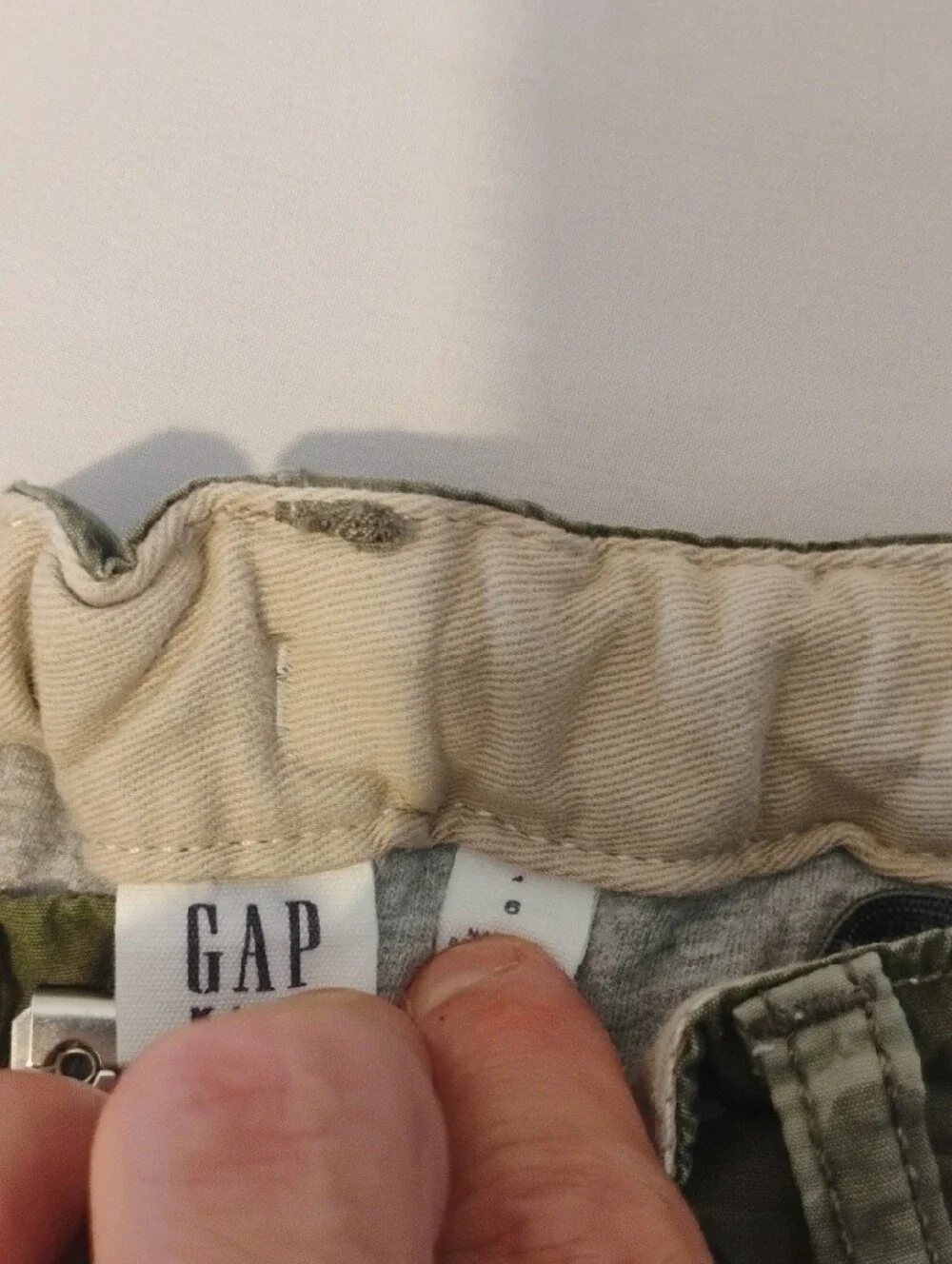 Gap Kids Khaki Cargo Pants Size 6 Green  Camo Everyday Casual Uniform | MSR $45